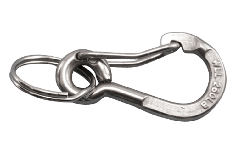 Stainless Steel Spring Clip with Key Ring, S0185-KR60